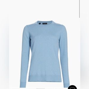 Light blue cashmere Saks Fifth Ave crewneck sweater